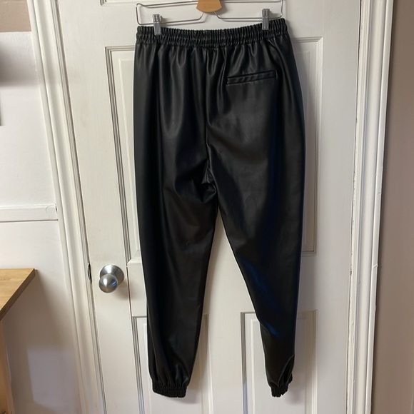 Streetwear Society black faux leather joggers women’s size XL - Picture 8 of 16
